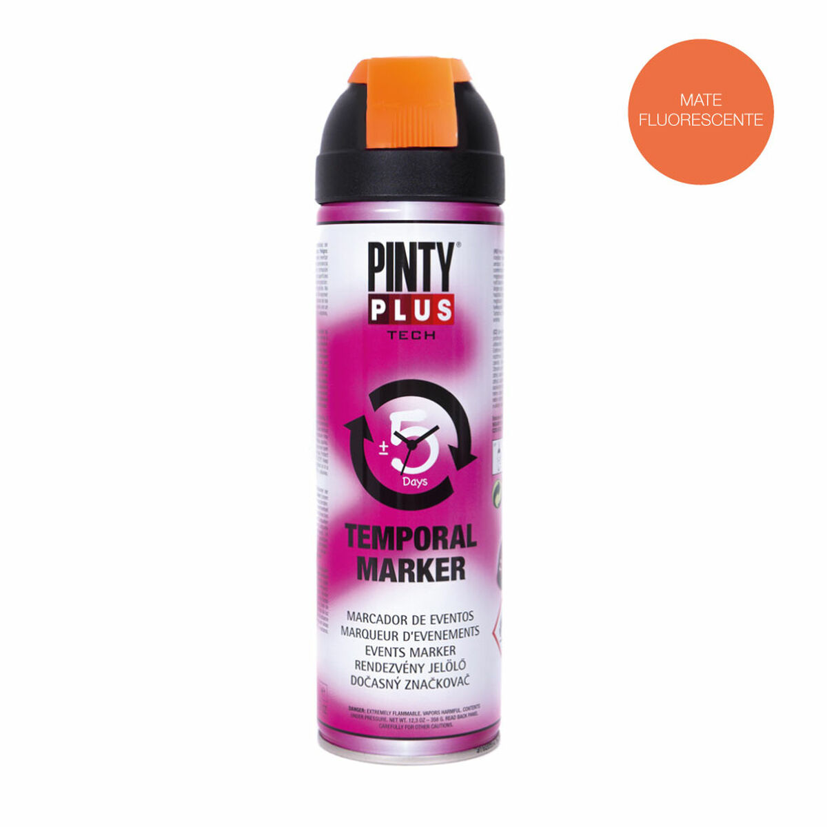 Spray festék Pintyplus Tech T143 Ideiglenes Narancszín 500 ml